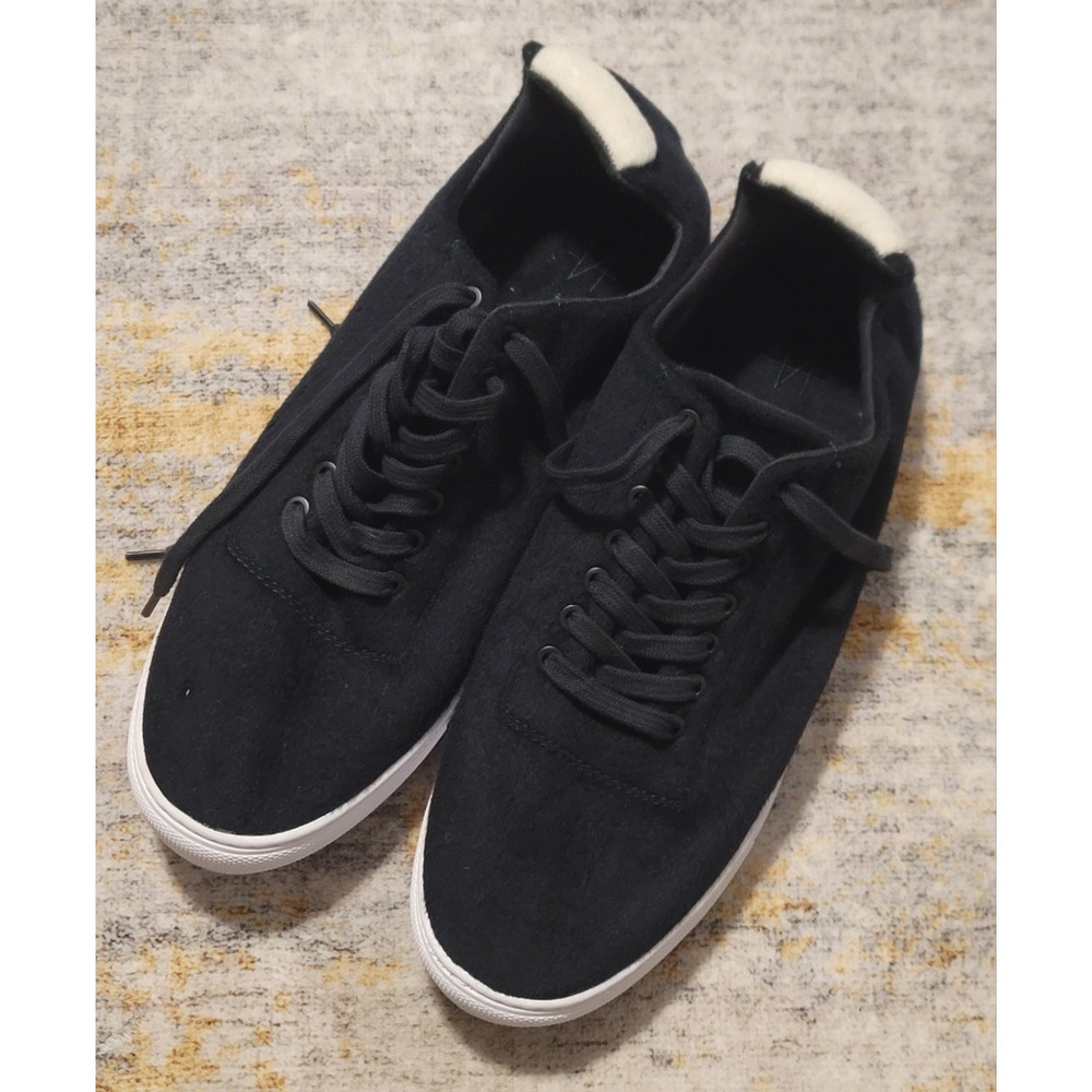 Naadam Men's Merino Cashmere Black Lace Up Sneakers Size 11‎